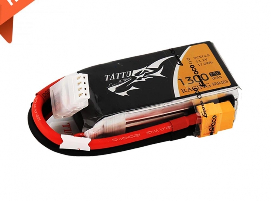 TATTU 1300mAh 11.1V 75C 3S1P Lipo Battery Pack