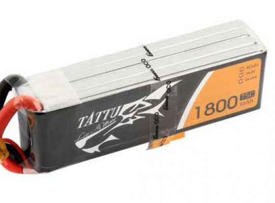 TATTU 1800mAh 14.8V 75C 4S1P Lipo Battery Pack