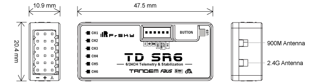 FrSky TD SR6 Tandem Receiver