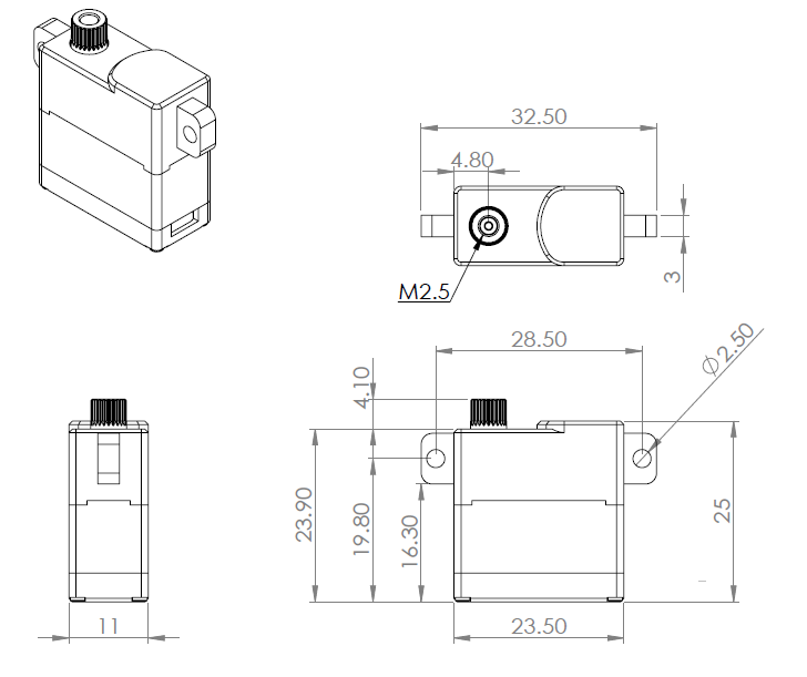 /files/mks-servos/HV6150_Dimension.png